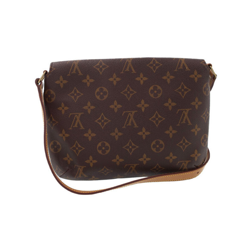 Louis Vuitton Tango Musette Bag Short Monogram Brown Leather Shoulder